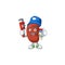 Mascot design concept of leaf human kidney work as smart Plumber