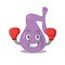 Mascot design of gall bladder as a sporty boxing athlete