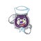 A mascot design of grape jam Sailor wearing hat