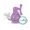 Mascot design style of gall bladder standing with holding a clock