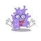 Mascot design style of geek staphylococcus aureus with glasses