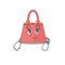 Mascot design style of women handbag with waiting gesture