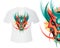 Mascot dragon for printing on shirts and other items