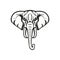 Mascot elephant design illustration emblem sport logo icon isolated