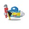 Mascot flag bahamas with in plumber character