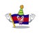 Mascot flag cambodia with in character clown