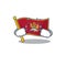 Mascot flag montenegro with in crying character