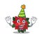 Mascot flower poinsettia with in clown character