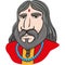 Mascot illustration a guru, sage, religious master
