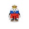 Mascot Illustration of russia flag king