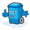 Mascot Illustration Trash Can. Reuse recycling and keep clean concept.