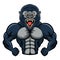 Mascot muscular gorilla a very strong