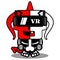 mascot red devil bone VR