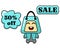 Mascot shopping bag sale off