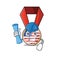 Mascot usa medal in the character architect