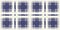 Masculine indigo tartan linen seamless border. All over print of navy blue lodge plain cotton plaid ribbon.