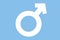 Masculine or male gender symbol Mars sign. Concept background image for male gender, masculine, man and boy.