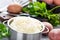 Mashed, mash potato with butter and milk. Potato puree