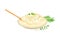 Mashed Potato in Bowl Garnished with Herbs as Thanksgiving Day Attribute Vector Illustration