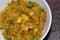 Mashed potatoes spicy curry. Aloo ka bharta, aloo ki sabzi, spiced mashed potato, popular in northern India