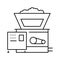 mashing beer production line icon vector illustration