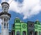 Masjid Raudhatul Muflihein in Terong Street Market in Makassar, South Sulawesi, Indonesia