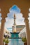 Masjid At-Taqwa mosque. Entrance through the arch. Miri city, Borneo, Sarawak, Malaysia