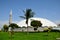 Masjid Tooba or Round Mosque with marble dome minaret and gardens Defence Karachi Pakistan