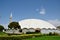 Masjid Tooba or Round Mosque with marble dome minaret and gardens Defence Karachi Pakistan