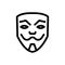 Mask anonymous vector icon. Isolated contour symbol illustration
