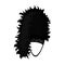 Mask with hair for the Scot.The Scottish national symbol.Scotland single icon in monochrome style vector symbol stock