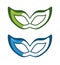 Mask icons set, colored incognito symbols