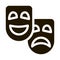 Mask People Emotions Vector Glyph Illustration