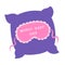 Mask and pillow for World Sleep Day celebration. Vector illustration.