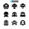 Mask pollution icon or logo isolated sign symbol vector illustration