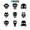 Mask pollution icon or logo isolated sign symbol vector illustration