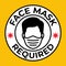 Mask required ,Gas hazard, Ware Respirator, Dust hazard, Virus, corona, covid-19, hygienic mask warning yellow sign board vector i