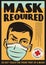 Mask required warning sign