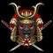 Mask samurai with katana