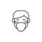 Mask, sick ,allergic reaction icon. Element of problems with allergies icon. Thin line icon for website design and development,