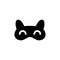 Mask for sleep glyph icon. Cute animal design. Homewear and sleepwear. Black filled symbol.Isolated vector illustration