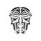 Mask in the style of Polynesian ornaments. Samoan tattoo designs. Isolated. Vector