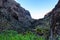 Maska ravine, cliffs, Tenerife. trail in the gorge Maska