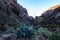 Maska ravine, cliffs, Tenerife. trail in the gorge Maska