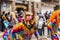 Masked dancers Virgen del Carmen Pisac Cuzco Peru