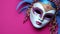 Masked elegance, beauty and mystery at Mardi Gras generated by AI