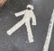 Masked Pedestrian road marking