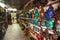 Masks, dolls and souvenirs in street shop at Durbar Square.