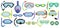 Masks for swimming vector cartoon set icon. Isolated cartoon set icon underwater glasses . Vector illustration masks for