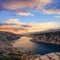 Maslenica Strait and beautiful sunset,